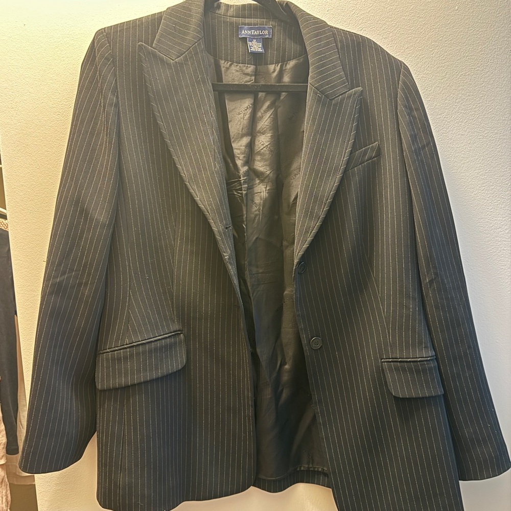 Black Pinstripe Blazer